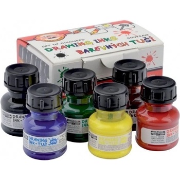 KOH-I-NOOR Sada barevných tuší 6 x 20 g