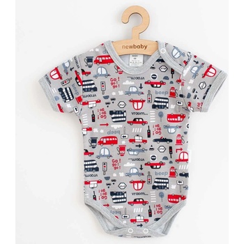 Kojenecké bavlněné body s krátkým rukávem New Baby Go!go!go!