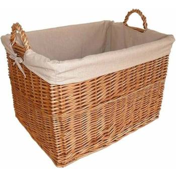 Košíkárna Koš na dřevo proutěný hnědý 57x42 cm