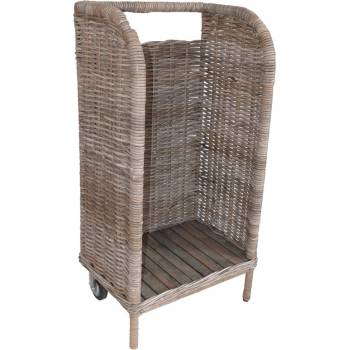 Košíkárna Koš na dřevo ratanový police 52x100 cm