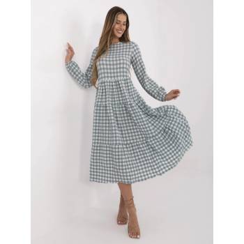 Kostkované retro šaty 232-SK-8005.20-white -mint