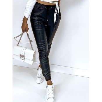 Koženkové kalhoty FLV824 black