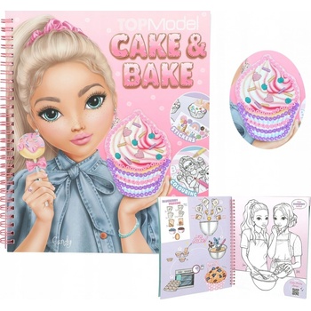 Kreativní sešit se samolepkami Top Model Cake & Bake Candy Candy