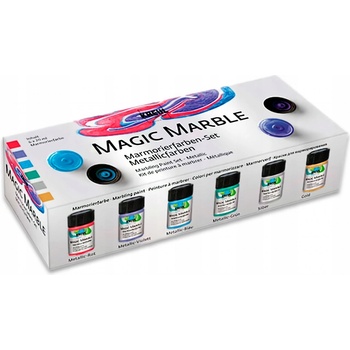 Kreul Magic Marble metal Sada barev na mramorování 6x20 ml