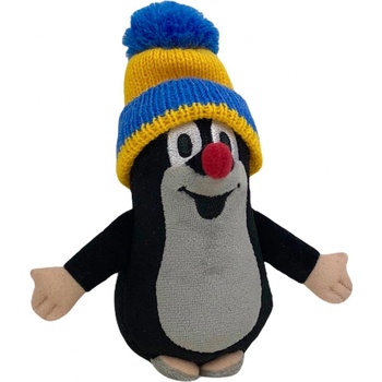 Krtek s kulichem modro žlutým 15 cm