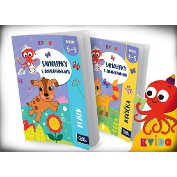 Kvído Samolepky s omalovánkami Pejsek