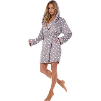 L&L dámský župan 2405 Dots grafit