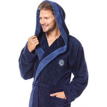 L&L George tmavě modrý pánský župan tmavě modrá