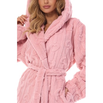 L&L Měkký a teplý dámský župan 2403 Carina Starorůžová