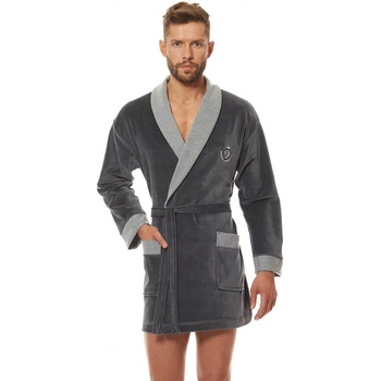 L&L pánský velurový župan grafitová
