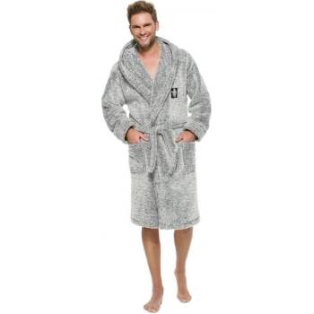 L&L župan pánský s kapucí dlouhý Bruce šedý šedá