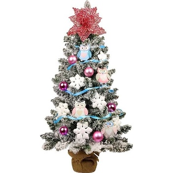 LAALU Ozdobený stromeček SOVIČKA 60 cm s 38 ks ozdob a dekorací