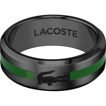 Lacoste černý prsten Stencil 2040084