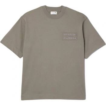 Lacoste Embroidered cotton T-shirt grey