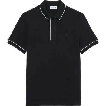 Lacoste Paris Stretch Piqué Regular Fit Černý