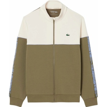 Lacoste Zipped Colour-Block khaki green/white Vícebarevný