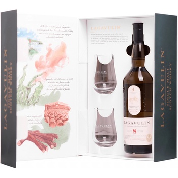 Lagavulin 8y 48% 0,7 l (dárkové balení 2 sklenice)