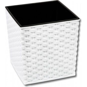 Lamela Květináč Juka 250 x 250 mm ratan bílý