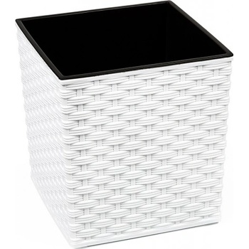 Lamela Květináč Juka 300 x 300 mm ratan bílý