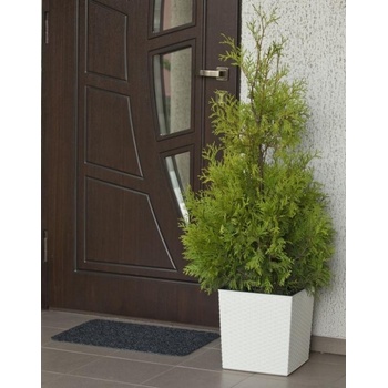 Lamela Květináč Juka 400 x 400 mm ratan bílý