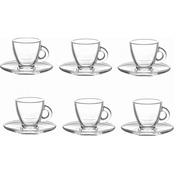 LAV Sada skleněných šálků na espresso Roma ROMAS1 6 x 95 ml