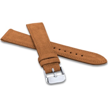 Lavvu Světle hnědý prošitý řemínek suede z luxusní kůže top grain LSAEE