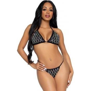 Leg Avenue Domino bikini set black