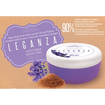 Leganza Antistress tělový peeling Levander Oil and Yoghurt 240 g