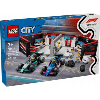 LEGO® City 60444 Garáž F1 a vozy Mercedes-AMG a Alpine