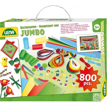 Lena Kufřík pro malé kutily Jumbo zelený 800 ks