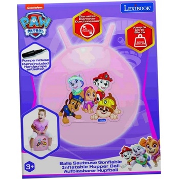 Lexibook Nafukovací skákací míč Tlapková Patrola 45 cm růžový