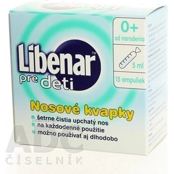 Libenar pro děti nosní kapky ampulky roztok na čištění nosních dutin 15 x 5 ml