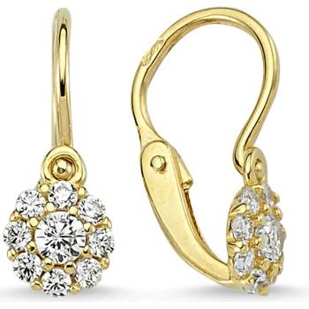 Lillian Vassago dětské zlaté se zirkony zapínání brizura LLV66-KGER011