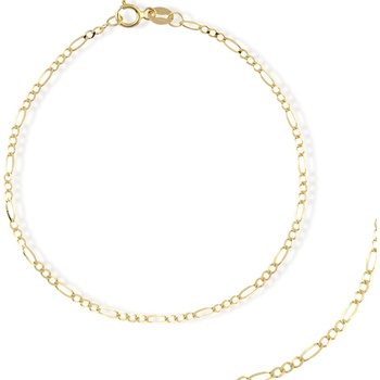 Lillian Vassago zlatý náramek Figaro LLV31-GB027 žlutá