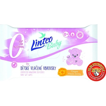 Linteo Baby Vlhčené ubrousky s měsíčkem lékařským 24 ks