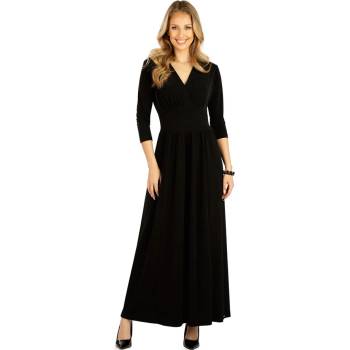 LITEX Dámské dlouhé šaty s 3/4 rukávem 7E113 černá