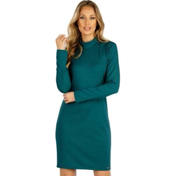 LITEX Dámské šaty s dlouhým rukávem 7E027 tmavě zelená