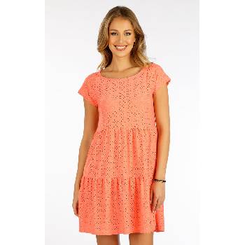 LITEX Dámské šaty s krátkým rukávem 5F007 lososová