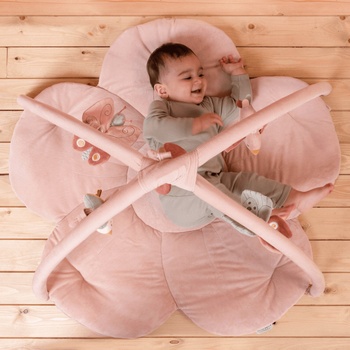 Little Dutch Hrací deka s hrazdou Květiny a motýli růžová