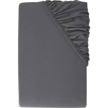 LIVARNO Žerzejové napínací prostěradlo tmavě šedé 90-100x200