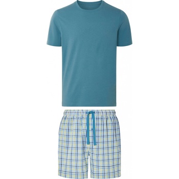 Livergy pánské pyžamo čistá bavlna modrá