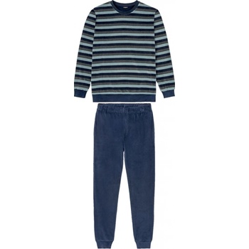Livergy pánské pyžamo dlouhé pruhované tm.modré