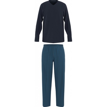 Livergy pánské pyžamo dlouhé tm.modré