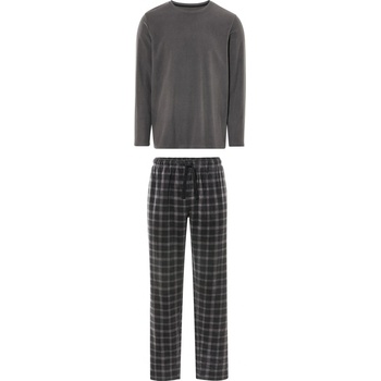 Livergy pánské pyžamo dlouhé tm.šedé