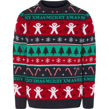 Livergy pánský vánoční svetr s LED efektem a hudbou cukrová třtina / perník