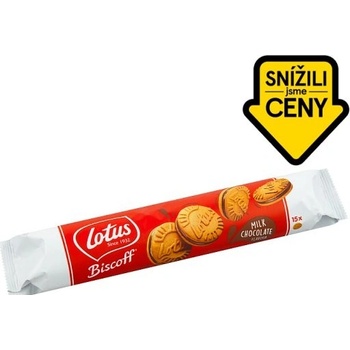 Lotus Biscoff Karamelizované sušenky spojené náplní s příchutí mléčné čokolády 150 g