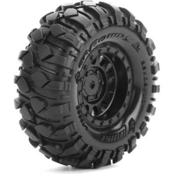 Louise RC CR-ROWDY 1.0 Kompletní 1/18 a 1/24 crawler kola s černými disky pro 7 mm hex 2 ks