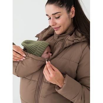 Love & Carry zimní těhotenská a nosící bunda 3v1 Mocca