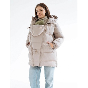 Love & Carry zimní těhotenská a nosící péřová bunda 3v1 Beige
