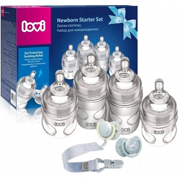 Lovi sada výbavičky Baby Shower Boy Blue 250 ml 2x + 150 ml 2x